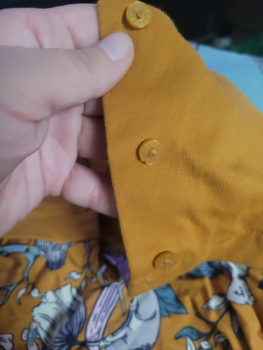 Cynthia Rowley Mustard Floral Long-Sleeve Skater Dress - Picture 3 of 6